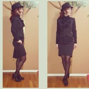 River island vest fishtail skirt 6 vintage steampunk Halloween Y2K burning man